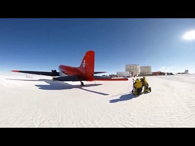 Tour of an ICECAP survey aircraft at Concordia Station (January 2016)