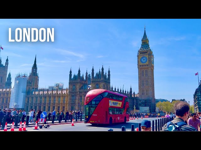 London walk | Horse Guards Parade to 🔔 BIG BEN. London tour (Apr. 2022) London 4K HDR