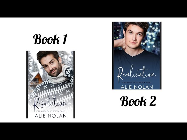 Book Review Series | DELANEY DUO (RESOLUTION & REALIZATION) | MM Romance | Author Alie Nolan