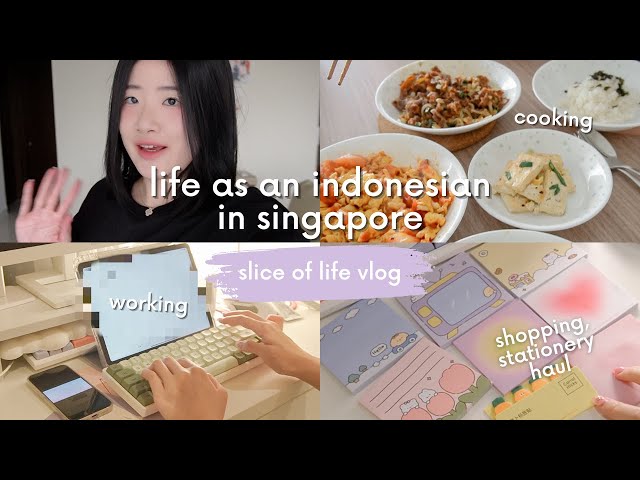 a week in my life as an indonesian in singapore | working diaries, cooking, weekend with friends 🤍🛍️