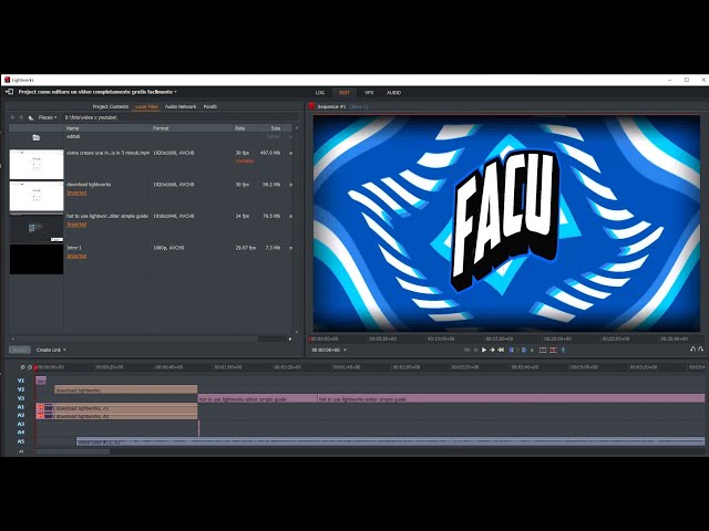 Tutorial su come editare un video con lightoworks in maniera semplice e gratis senza filigrane