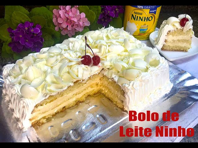 Como fazer Bolo de Aniversário de Leite Ninho - Fácil - Ideal para iniciantes- Aula Completa