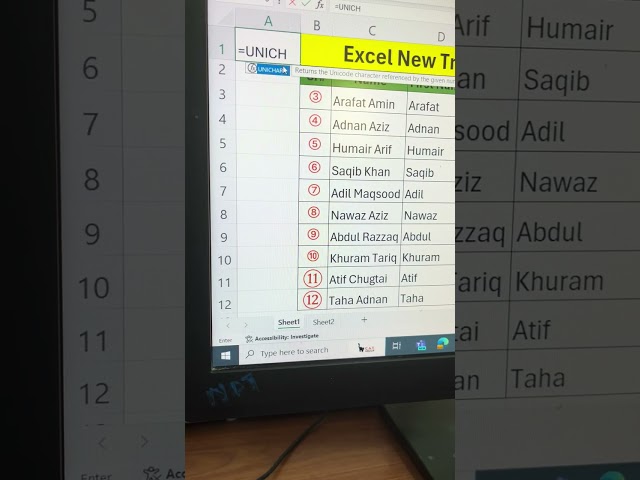 Microsoft Excel Tricks | Numbering formula in Excel | Taha Tech 1.1M #excel #exceltips