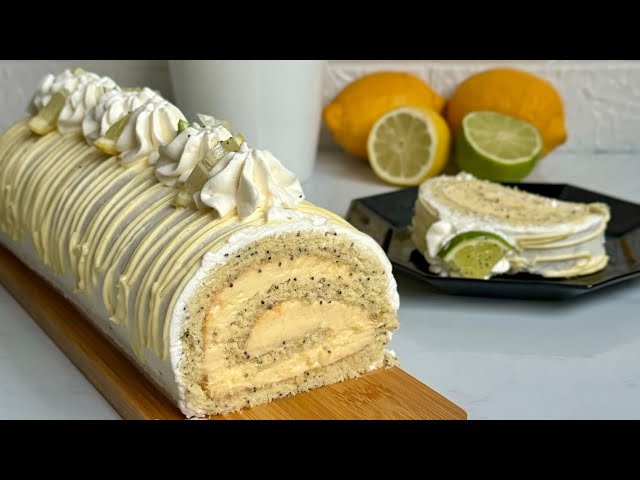 🍋 EASY RECIPE LEMON & POPPY SEED LOG😋