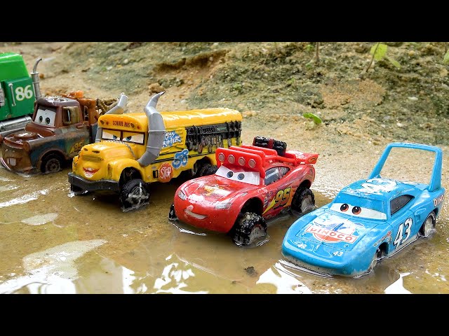 Rescue police car in water with excavator truck + More toy car story | BIBO TOYS