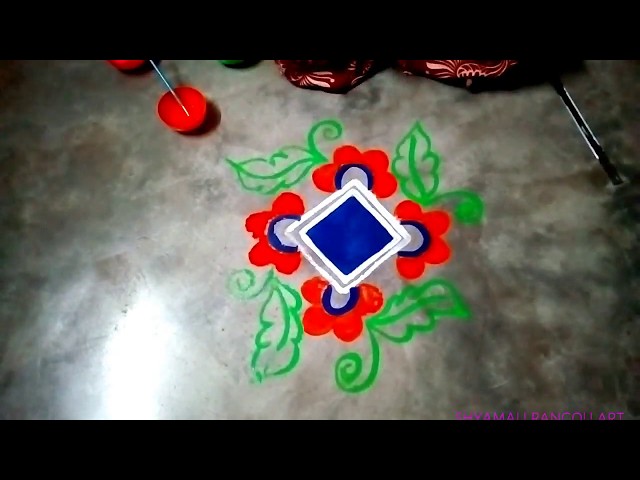 unique creative rangoli designs very easy//rangoli designs with colours easy