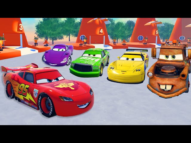 Lightning McQueen VS EVERYONE in Radiator Springs! The Cars Play Cars 2 Worldwide Spies RP Adventure