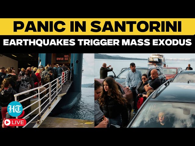 Santorini Earthquakes LIVE: Thousands Flee As Quakes Rock Greek Paradise | Mass Evacuations Underway