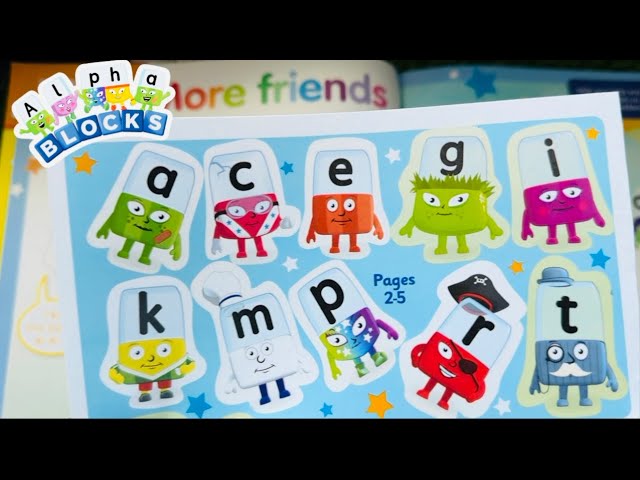 ALPHABLOCKS STICKER FUN ALPHABET LETTERS A TO Z | LEARN PHONICS FOR KIDS | hello george