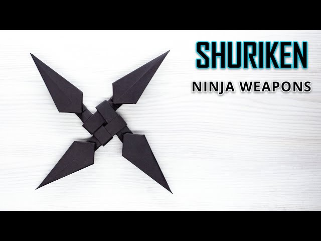 How to fold Kunai Shuriken from paper - Easy origami ninja weapons