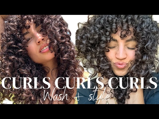 How to: wash, style & preserve voluminous 3B/3C curly hair without diffusing. Make it last all week!