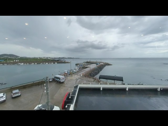 제주도 하귀포구 비오는 장면 한국여행  VR 180º The rainy scene in Hagwi Port in Jeju Island. VR 180  3D