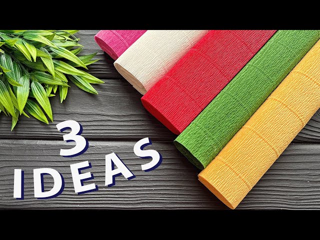 3 IDEAS💥Crepe Paper Decoration Ideas Crepe Paper Flowers