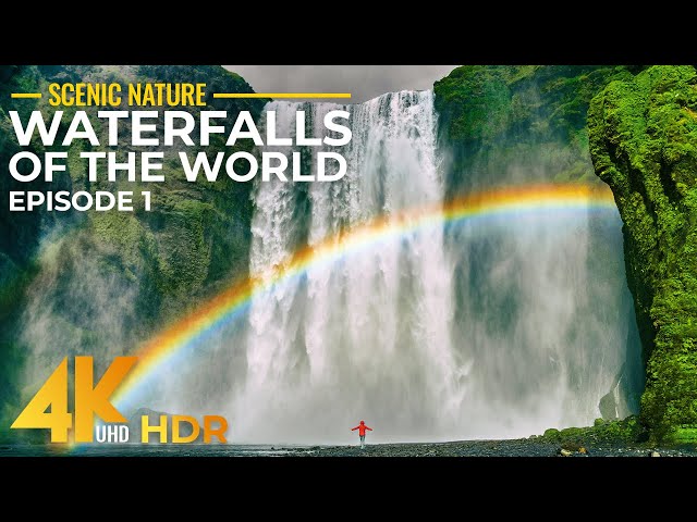 Fascinating Waterfalls of the World in 4K HDR - Natural Relaxation Video - Episode 1