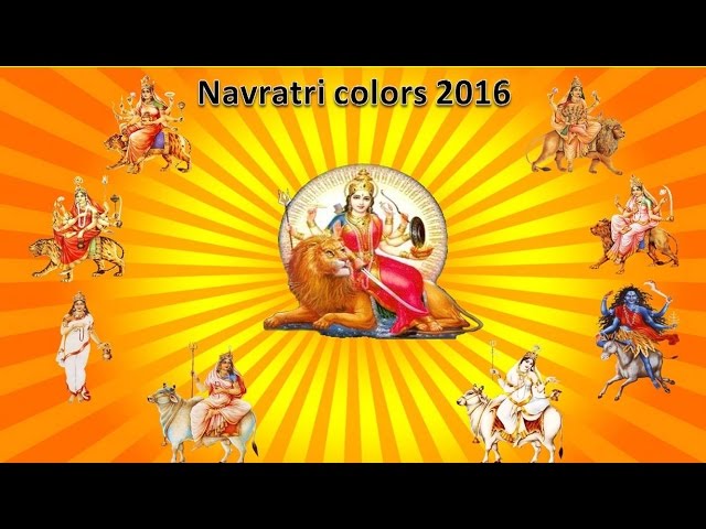 Navratri colors 2016 (1st October - 10th October) | Navratri 9 colors/colours | 9 colors of Navratri