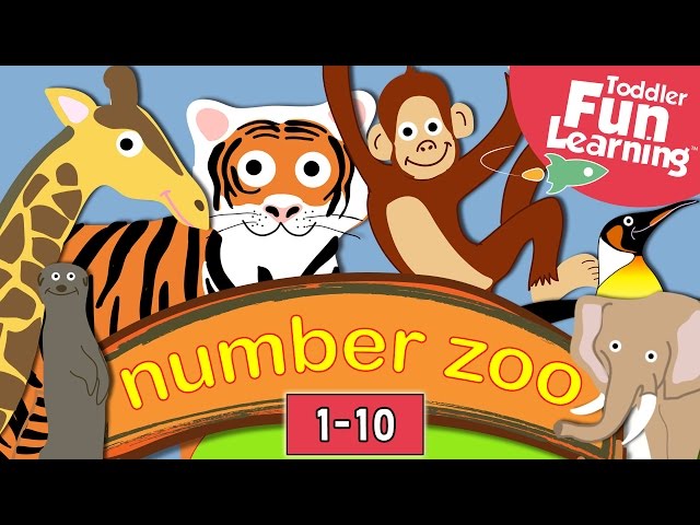 Learn to count 1 to 10 with Number Zoo | Toddler Fun Learning