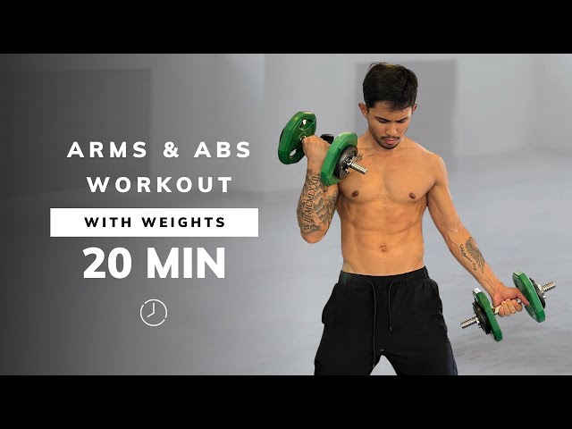 20 Minute Arms & Abs Dumbbell Workout [Upper Body & Core Strength Training]