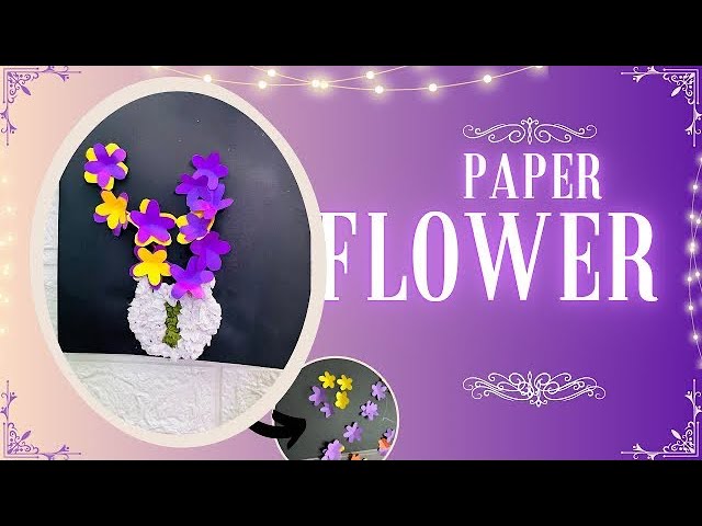 Paper Flower Vase| Wall Decoration| Easy Paper Craft| Collage