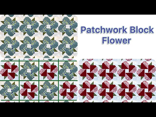 Flower Easy Quilting Block for Beginners Patchwork Quilt Patterns Patchwork Design