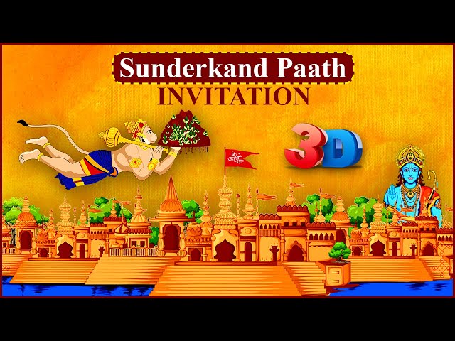 3D Sunderkand Path Invitation For Whatsapp (CreativeVideos)