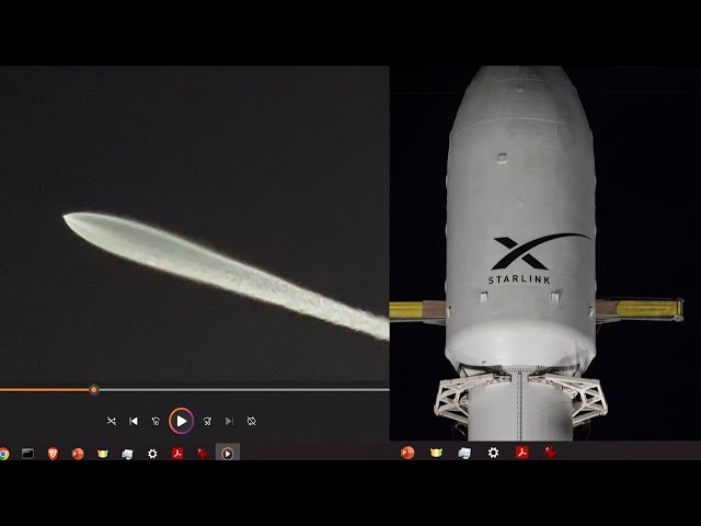 SpaceX Falcon 9 launch of Starlink Satellites- Filmed over Irvine/Los Angeles - South California