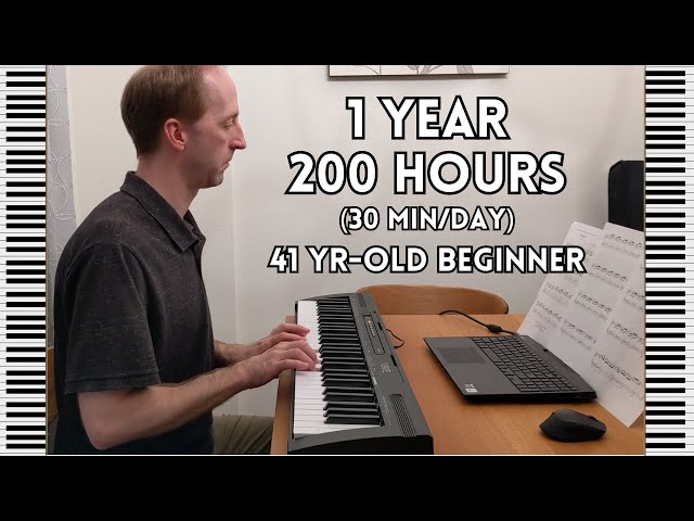 1 year of Piano Progress (41-year-old self-taught beginner)