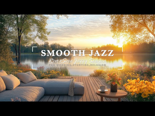 Stress Relief With Jazz Relaxing Music ☕ Soft Spring Jazz Music At Outdoor Coffee Shop Ambience