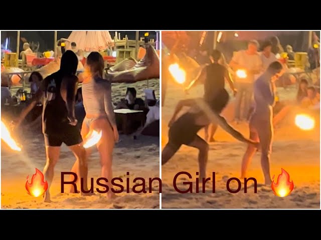 Russian Girl is on Fire 🔥 Real Live Show Nightlife Entertainment #show #trending #nightlife #travel