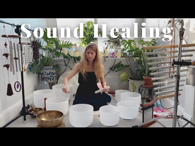 Listen for instant stress relief 💗 1 Hour of crystal singing bowls for deep relaxation