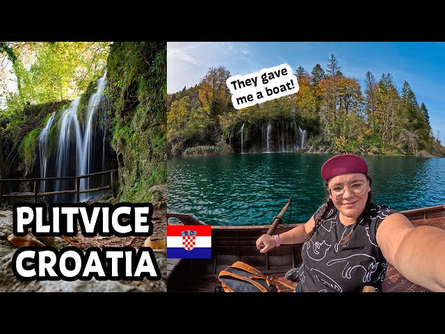 Plitvice Lakes National Park, Croatia | Autumn hike | Rowboat to the waterfall | Trails H and K