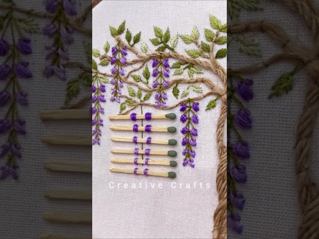 Most unique flower embroidery tips #shorts #trending #viral #new #foryou #video #ytshorts