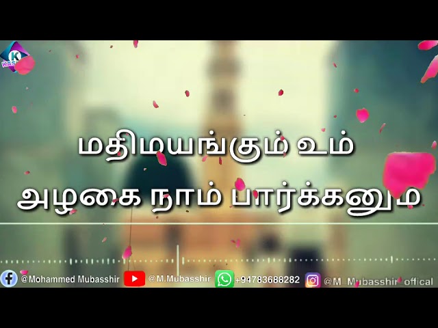 Islamic Tamil Qaseeda || WhatsApp status || lyrics video