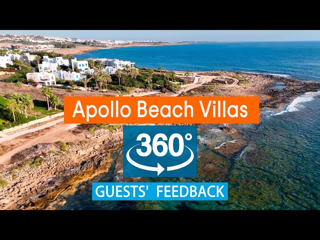 Apollo Beach Villas: VR 360° Drone Review Based on TripAdvisor. Cyprus