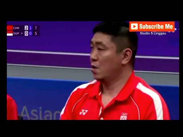 Ma long ( CHN) Vs Clarence Chew ( SGP ) Table Tennis Asian Games 2023 Hangzhou