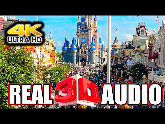 Walking The Magic Kingdom Disney World with 3D Audio in Dolby Vision