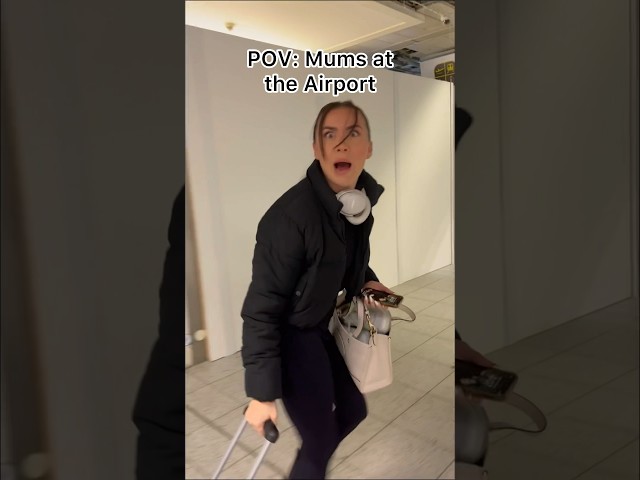 Mums at the airport 👀 ✈️ #pov #tiktok #skit #uk #mums #family #holiday #airport #funny