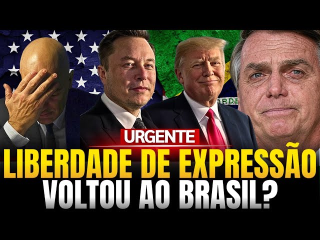 URGENTE! A LIBERDADE DE EXPRESSÃO VOLTOU AO BRASIL!