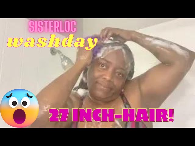 HOW I WASH MY 27" LOCS ( NO RETIE) LONG HAIR WASH ROUTINE  #journeywitjeay #waistlengthhair #inches