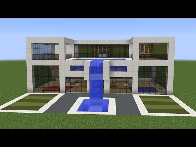 Minecraft - How to build a modern house 11