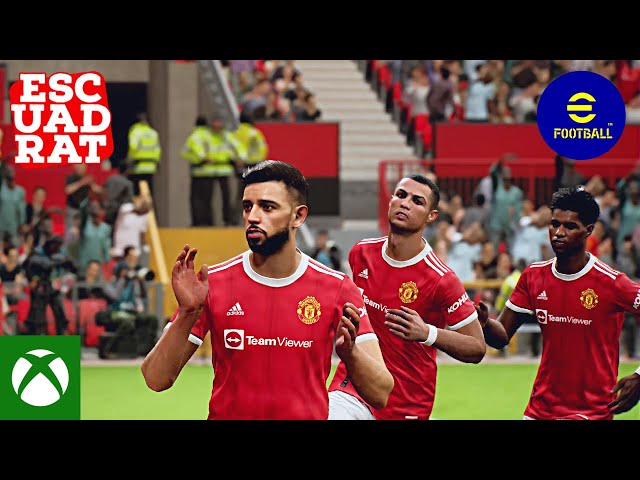 4K HDR10 60FPS - eFootball 2022 (PES 2022) Manchester United VS Barcelona - Xbox Series X