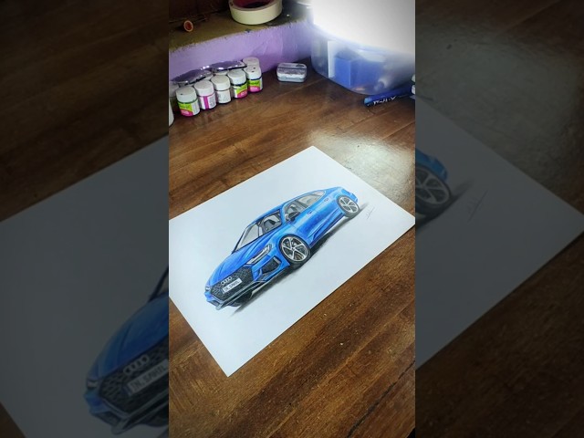 3D car Drawing #drawing #pencil #cardrawing