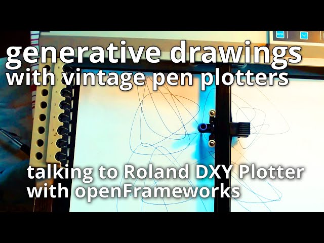 Making Generative Drawings with vintage Roland DXY Pen Plotter in openFrameworks