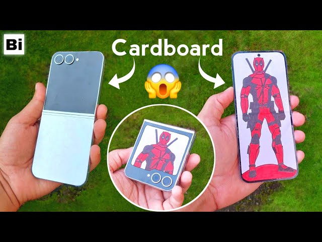 Make a Samsung Galaxy Z Flip 6 from Cardboard : Cardboard Flip Phone