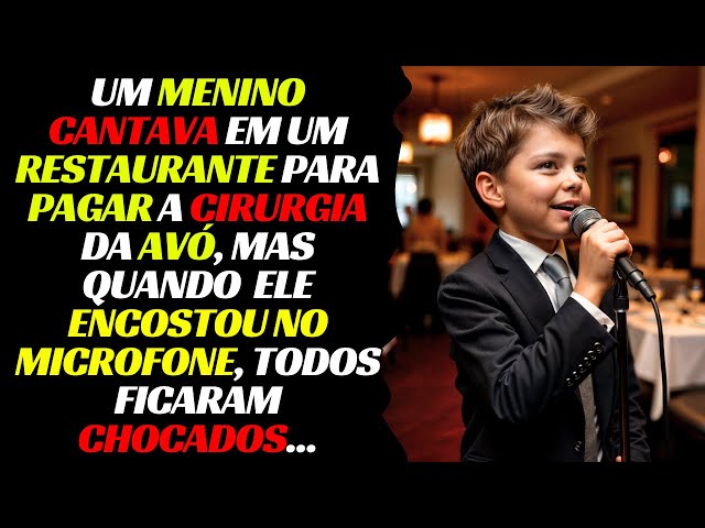 MENINO CANTAVA PARA PAGAR CIRURGIA DA AVÓ, MAS QUANDO ENCOSTOU NO MICROFONE, TODOS FICARAM CHOCADOS