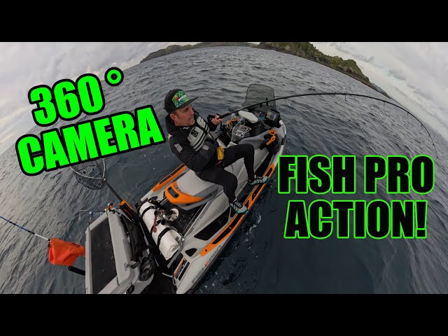 Big fish action with the Insta 360 X4 camera, view everything that I see!