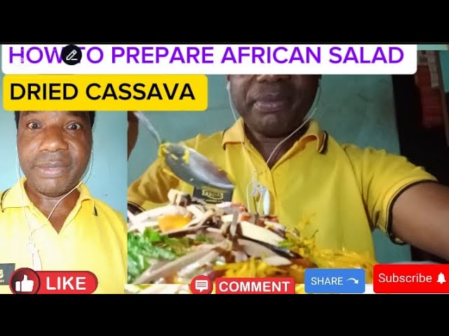 How to prepare an African salad dried cassava #abacha recipe #dried cassava #african salad