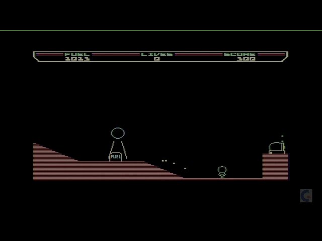 C64 Thrust tape loader & gameplay