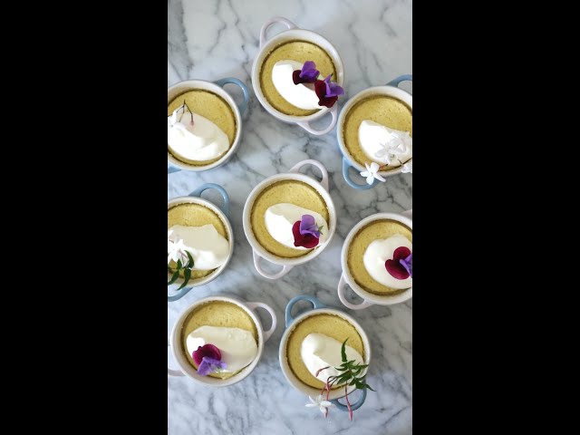 Lemon Pudding with Chantilly Cream