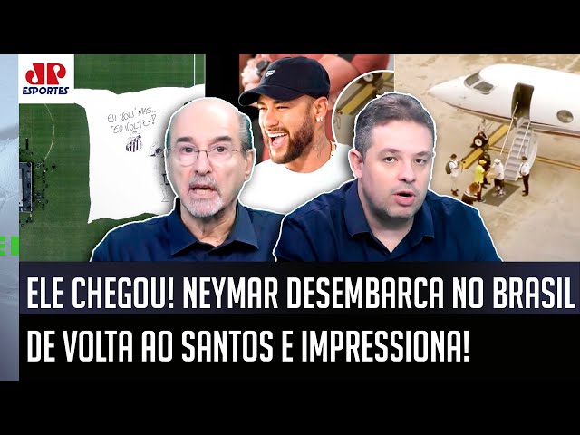 "OLHA ESSAS IMAGENS! O Neymar CHEGA ao Brasil e ao Santos como um..." FESTA NA VILA BELMIRO EXALTADA