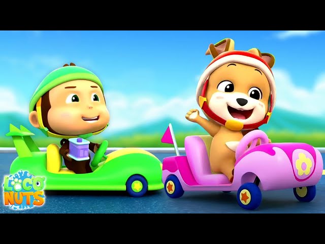 Go Kart Race - Funny Animated Racing Video  for Kids